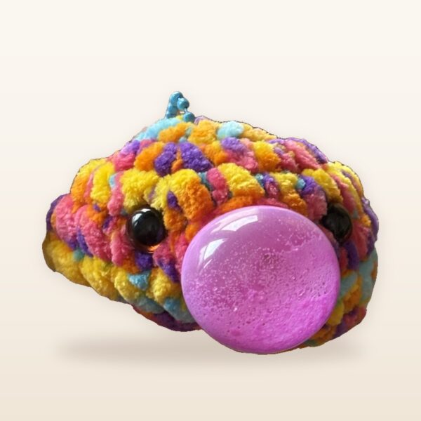 Rainbow crochet fidget ball